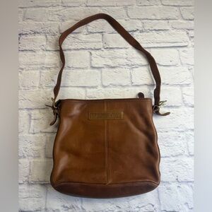Vintage Fossil “The New American Classic” Brown Leather Shoulder Bag.
